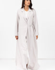 Tie-String Cuff Abaya in Ivory