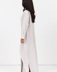 Tie-String Cuff Abaya in Ivory