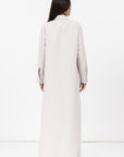 Tie-String Cuff Abaya in Ivory