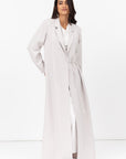 Tie-String Cuff Abaya in Ivory