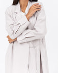 Tie-String Cuff Abaya in Ivory