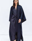 Flow Abaya in Navy Blue Tencel Twill