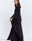 Flow Abaya in Black with Tie-String