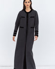 Straight Cut Winter Abaya in Gray