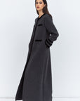 Straight Cut Winter Abaya in Gray