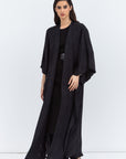Black Pattern Flow Abaya
