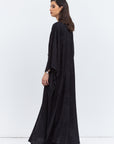 Black Pattern Flow Abaya