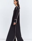 Structured Abaya in Black and White