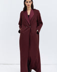 Rich Maroon Jacket Abaya