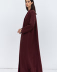 Rich Maroon Jacket Abaya