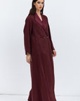 Rich Maroon Jacket Abaya