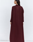 Rich Maroon Jacket Abaya