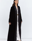 Black Velvet Lace Abaya