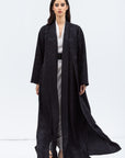 Layer Abaya in Black Pattern