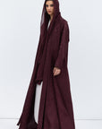 Layer Abaya in Burgundy Pattern
