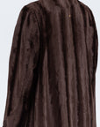 Faux Fur Abaya in Rich Brown