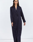 Blue Jacquard Jacket Abaya