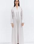 Layer Abaya in Off-White Satin