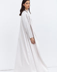 Layer Abaya in Off-White Satin