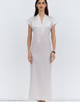 Satin Dress in Off-White