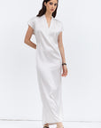 Satin Dress in Off-White