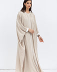 Butterfly Abaya in Cream