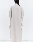 Flow Abaya in Ivory with Tie-String