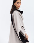 Reversible Shawl Abaya in Black Mauve