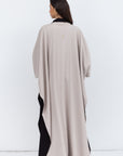 Reversible Shawl Abaya in Black Mauve