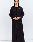 Elegant Black Front Line Abaya