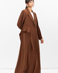 Tuxedo Abaya with Sash in Brown