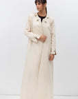 Embellished Front Abaya in Beige RTW