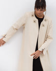 Embellished Front Abaya in Beige