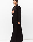Tuxedo Abaya with Sash in Black RTW
