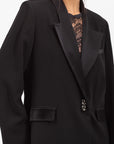 Tuxedo Abaya in Summer Black