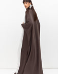 Double Flow Abaya in Matte Taupe RTW
