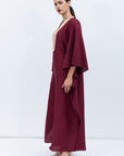 Burgundy Silk Kaftan