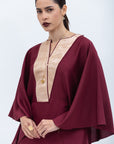 Burgundy Silk Kaftan