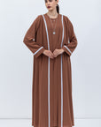 Flowy Soft Caramel Brown Abaya