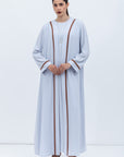 Flowy Soft Light Blue Abaya