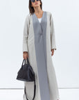 Overlap Abaya in Two Tonal Linen