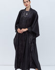 Flow Abaya in Stripy Black RTW