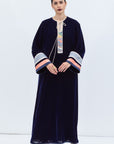 Velvet Kaftan in Rich Royal Blue