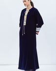 Velvet Kaftan in Rich Royal Blue