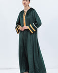 Velvet Kaftan in Rich Emerald Green