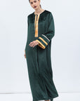 Velvet Kaftan in Rich Emerald Green