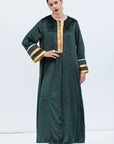 Velvet Kaftan in Rich Emerald Green