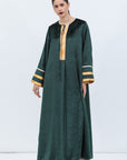 Velvet Kaftan in Rich Emerald Green