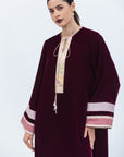Velvet Kaftan in Rich Burgundy