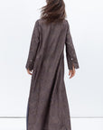 Textured Jacquard Abaya in Antique Grey